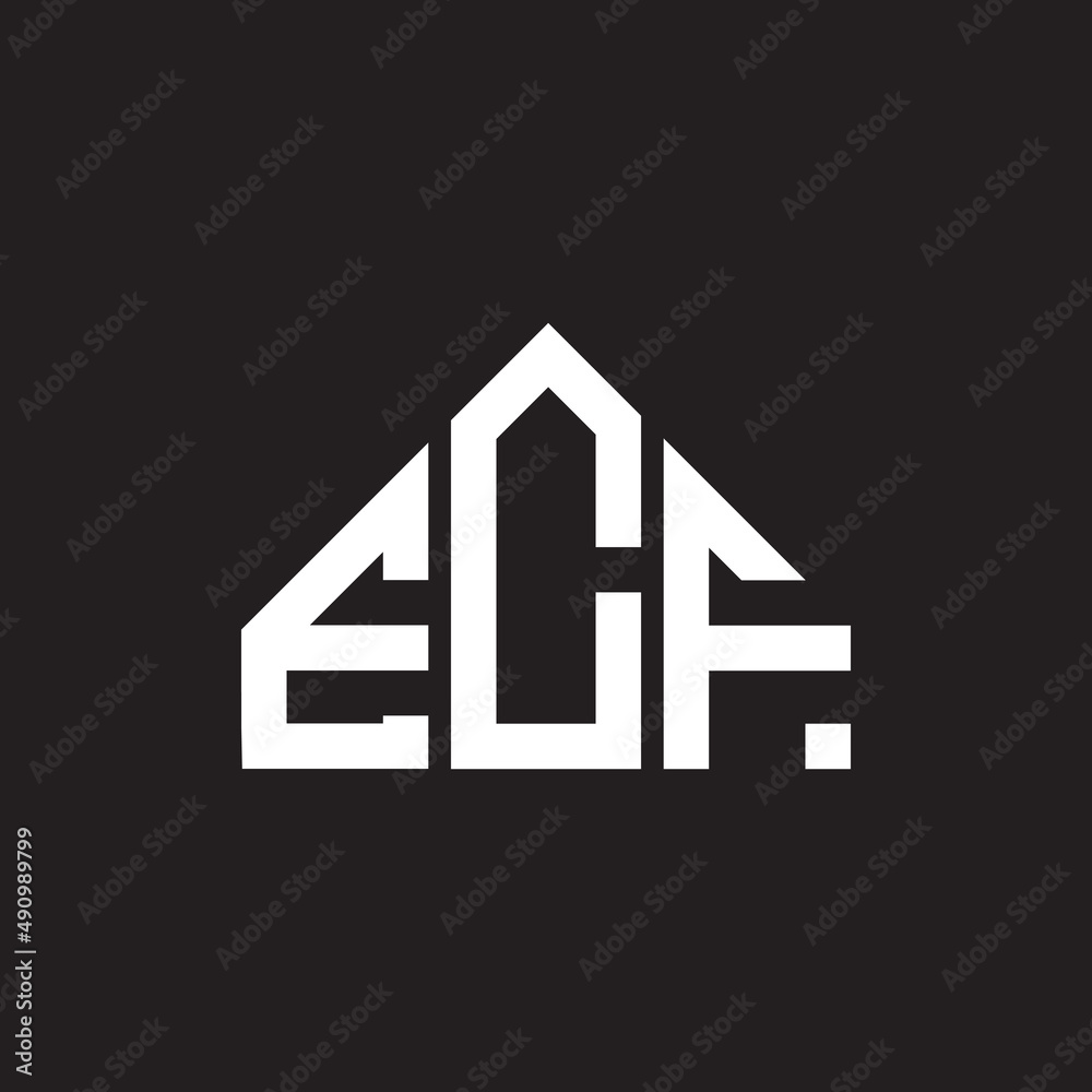 ECF letter logo design on black background. ECF creative initials letter logo concept. ECF letter design. ECF letter logo design on black background. ECF creative initials letter logo concept. ECF letter design.