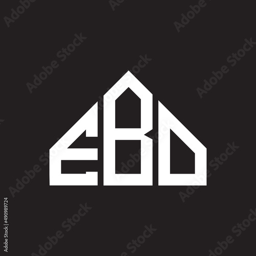 EBO letter logo design on black background. EBO creative initials letter logo concept. EBO letter design. photo