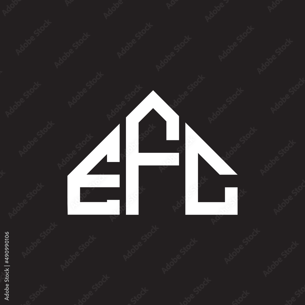 EFC letter logo design on black background. EFC creative initials letter logo concept. EFC letter design. EFC letter logo design on black background. EFC creative initials letter logo concept. EFC letter design.