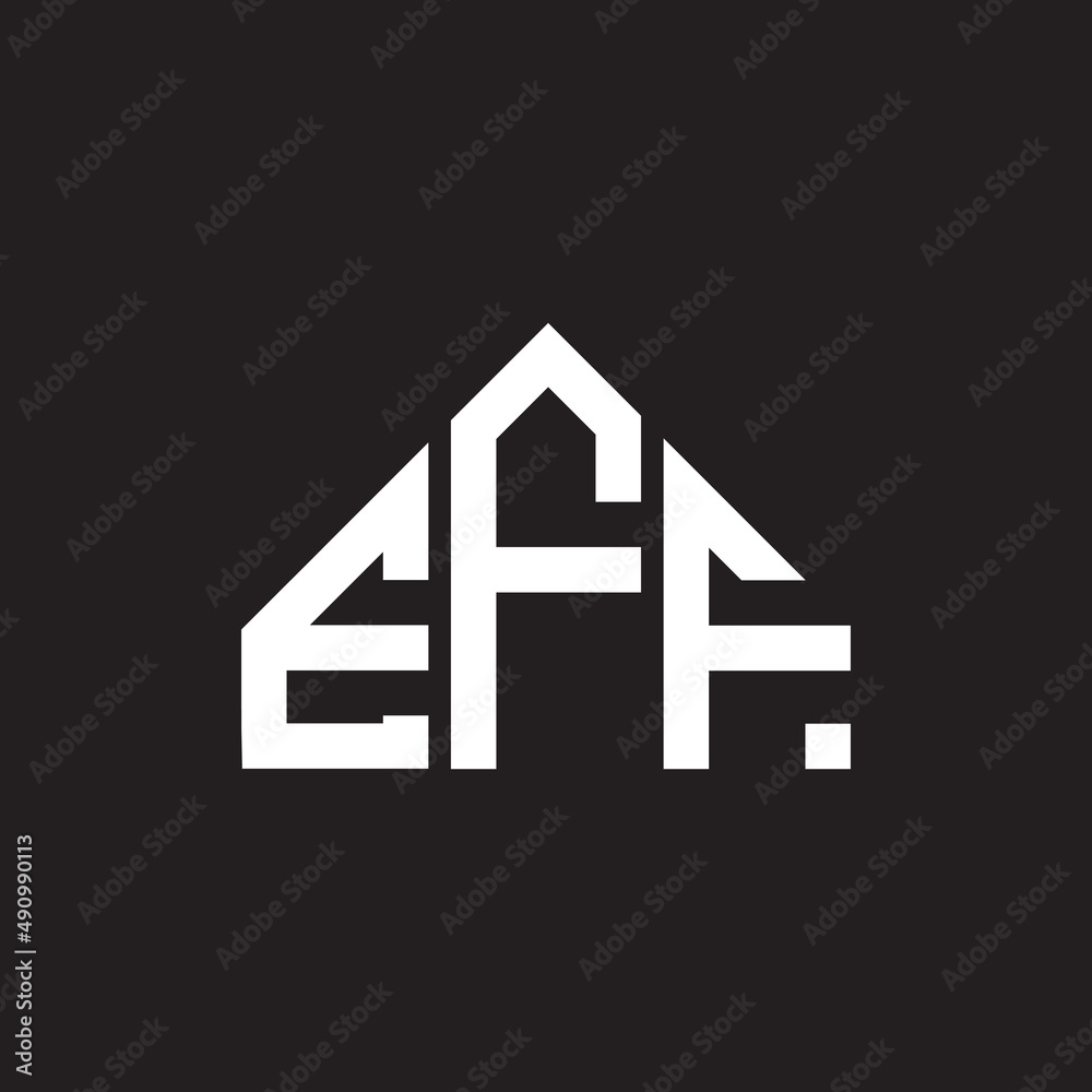 EFF letter logo design on black background. EFF creative initials letter logo concept. EFF letter design. EFF letter logo design on black background. EFF creative initials letter logo concept. EFF letter design.