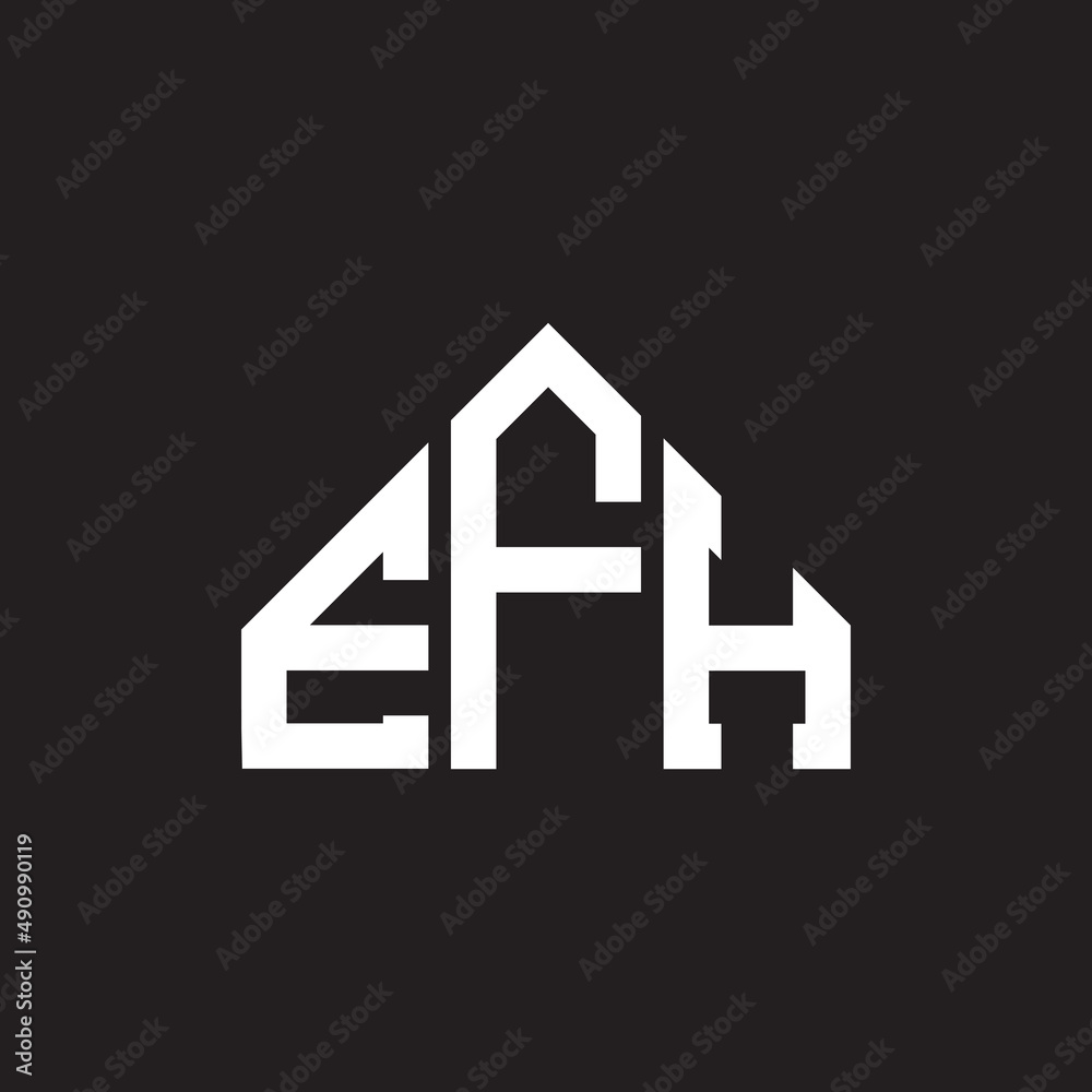 EFH letter logo design on black background. EFH creative initials letter logo concept. EFH letter design. EFH letter logo design on black background. EFH creative initials letter logo concept. EFH letter design.