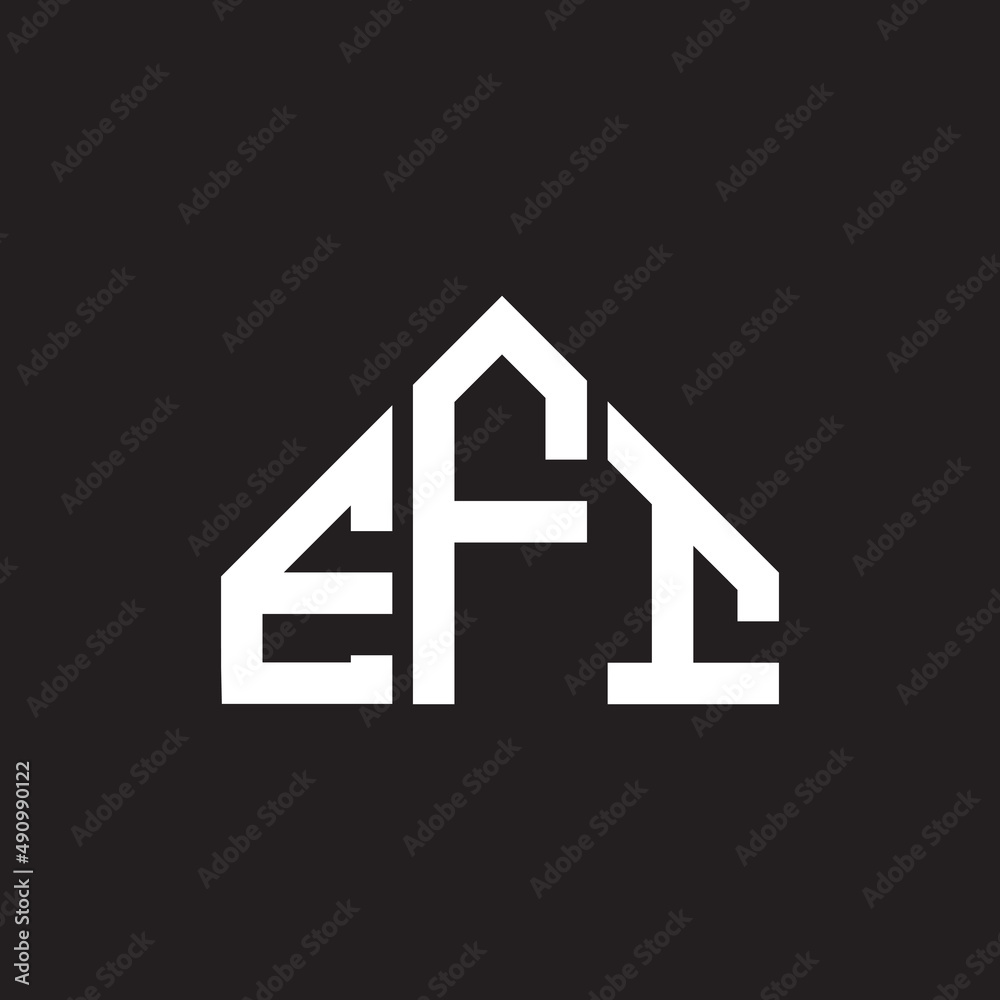 EFI letter logo design on black background. EFI creative initials letter logo concept. EFI letter design. EFI letter logo design on black background. EFI creative initials letter logo concept. EFI letter design.