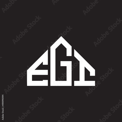 EGI letter logo design on black background. EGI creative initials letter logo concept. EGI letter design.