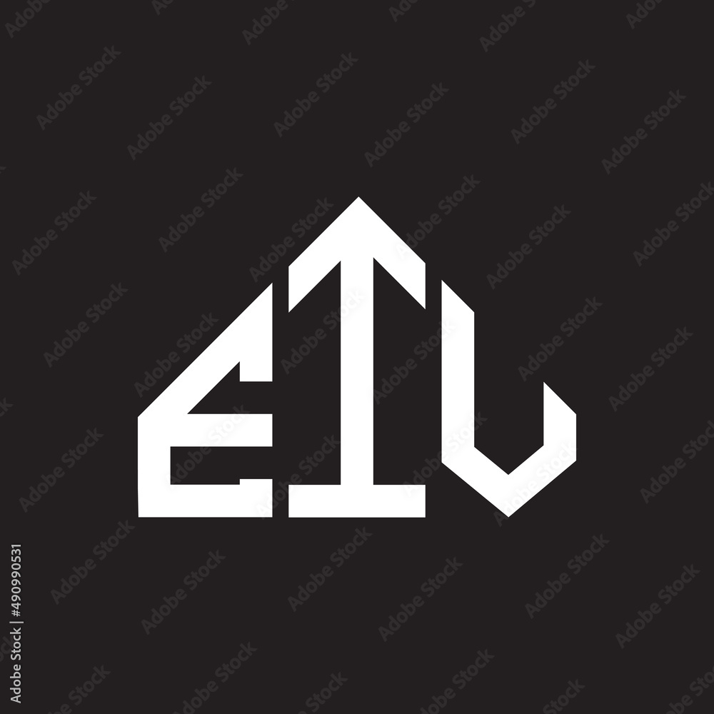 EIV letter logo design on black background. EIV creative initials letter logo concept. EIV letter design.