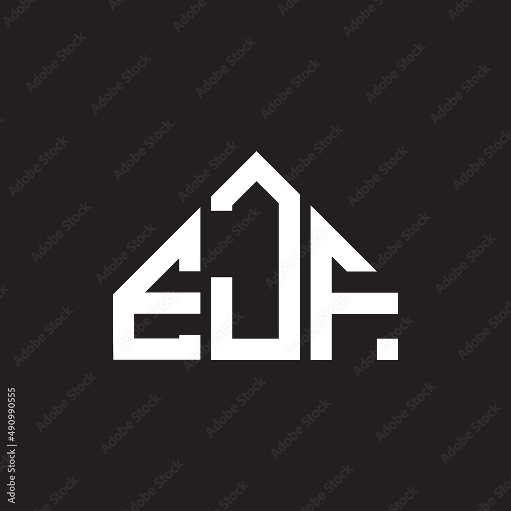 EJF letter logo design on black background. EJF creative initials letter logo concept. EJF letter design. EJF letter logo design on black background. EJF creative initials letter logo concept. EJF letter design.