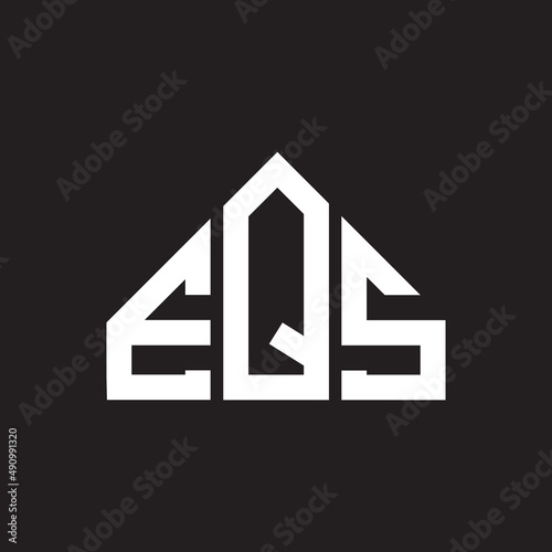 EQS letter logo design on black background. EQS creative initials letter logo concept. EQS letter design. photo
