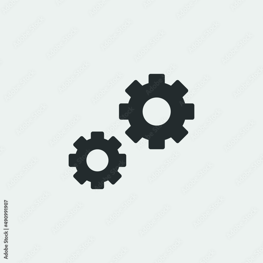 gear setting icon vector illustration and symbol for website and graphic design