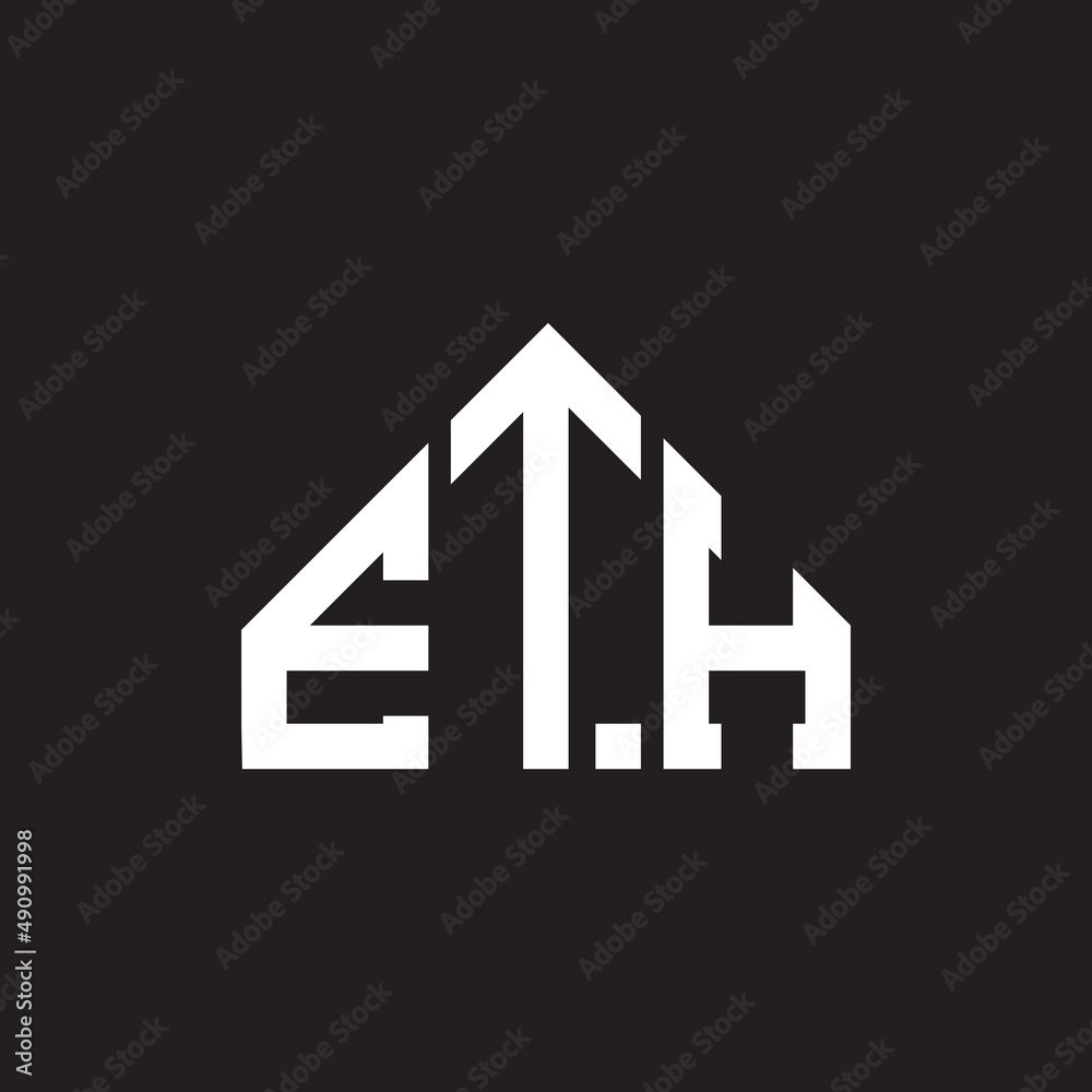 ETH letter logo design on black background. ETH creative initials letter logo concept. ETH letter design. ETH letter logo design on black background. ETH creative initials letter logo concept. ETH letter design.
