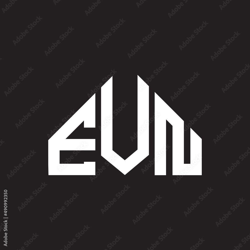 EVN letter logo design on black background. EVN creative initials letter logo concept. EVN letter design. EVN letter logo design on black background. EVN creative initials letter logo concept. EVN letter design.