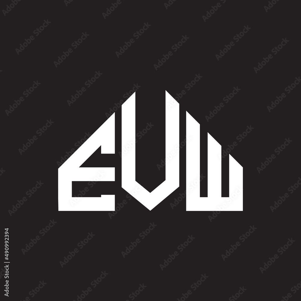 EVW letter logo design on black background. EVW creative initials letter logo concept. EVW letter design. EVW letter logo design on black background. EVW creative initials letter logo concept. EVW letter design.