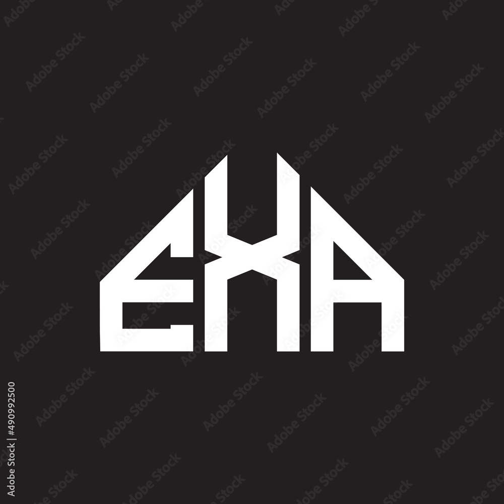 EXA letter logo design on black background. EXA creative initials letter logo concept. EXA letter design. EXA letter logo design on black background. EXA creative initials letter logo concept. EXA letter design.