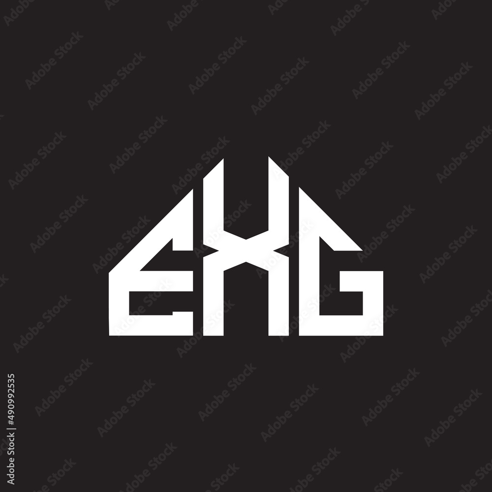 EXG letter logo design on black background. EXG creative initials letter logo concept. EXG letter design.