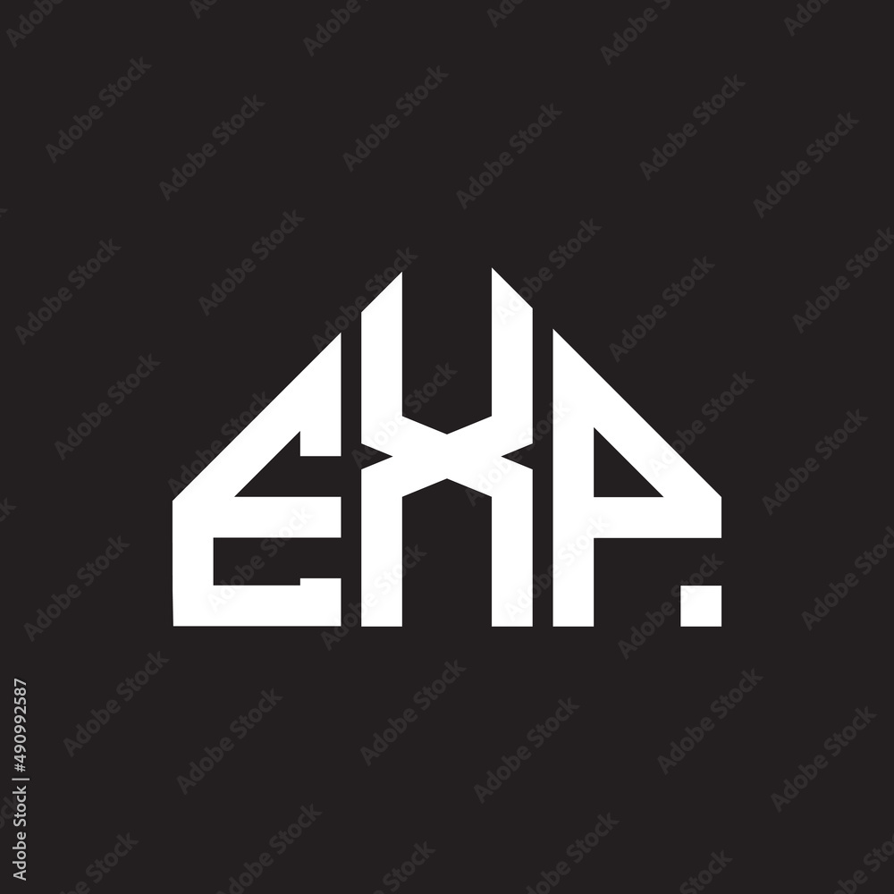 EXP letter logo design on black background. EXP creative initials letter logo concept. EXP letter design.