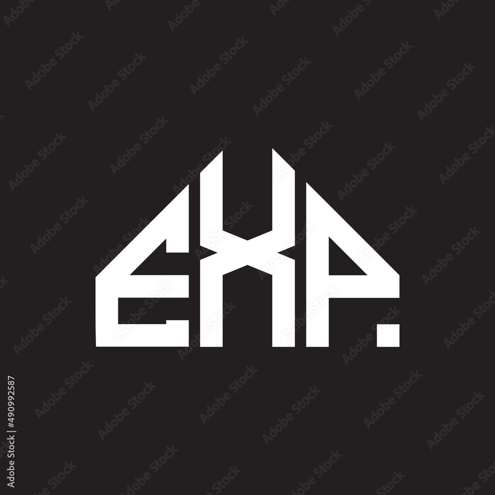 EXP letter logo design on black background. EXP creative initials letter logo concept. EXP letter design. EXP letter logo design on black background. EXP creative initials letter logo concept. EXP letter design.