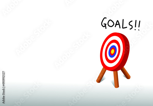 Target board and goals illustration vector, business concept
