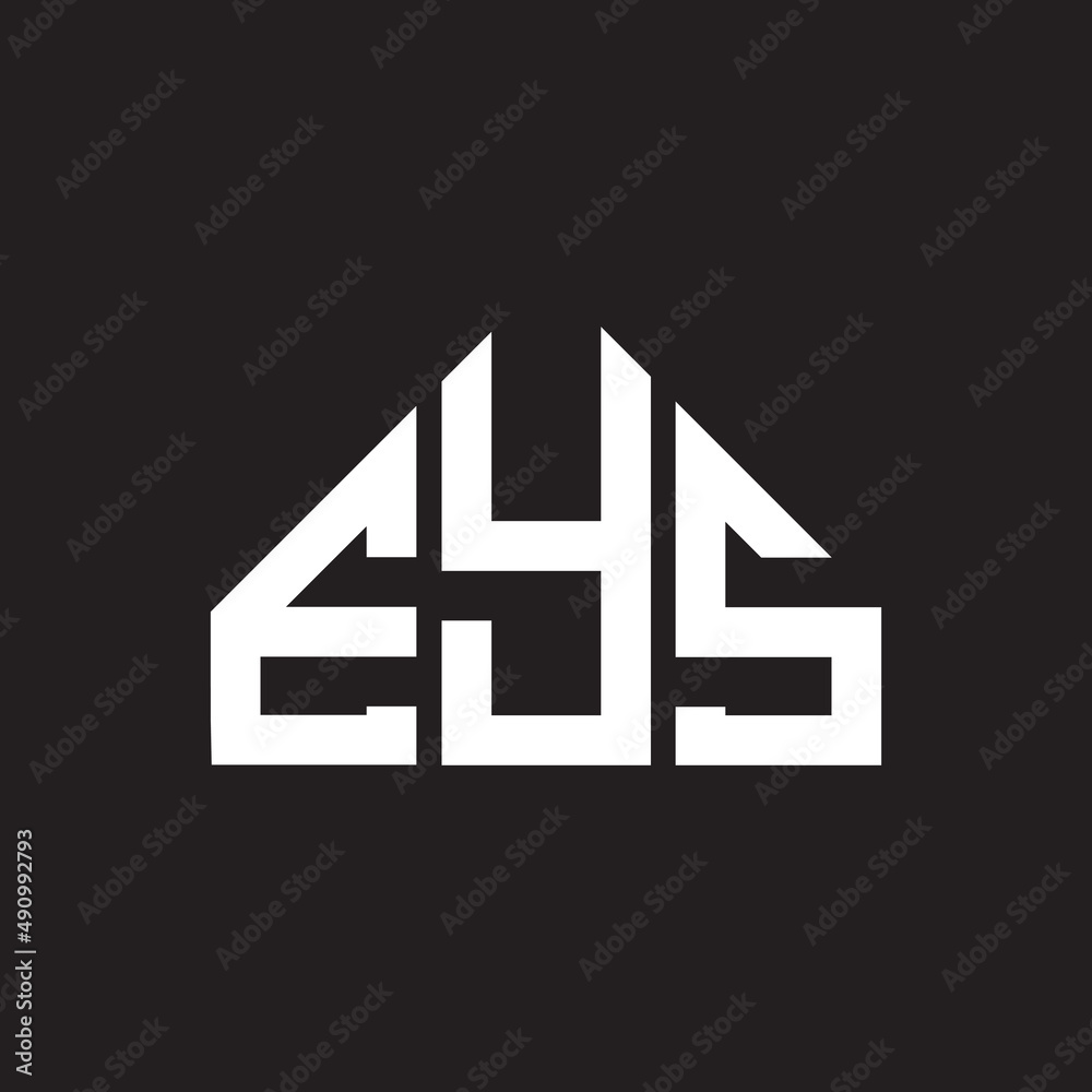 EYS letter logo design on black background. EYS creative initials letter logo concept. EYS letter design. EYS letter logo design on black background. EYS creative initials letter logo concept. EYS letter design.