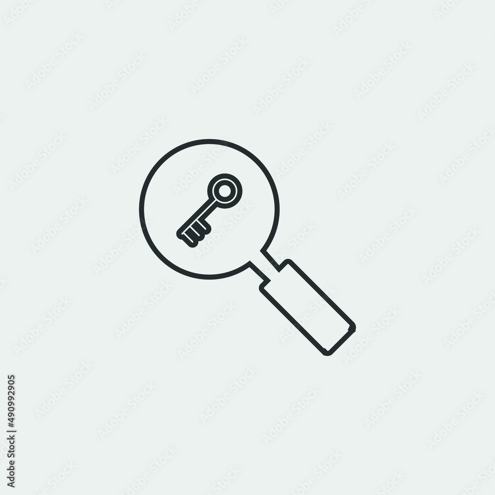 key search icon vector illustration and symbol for website and graphic design key search icon vector illustration and symbol for website and graphic design