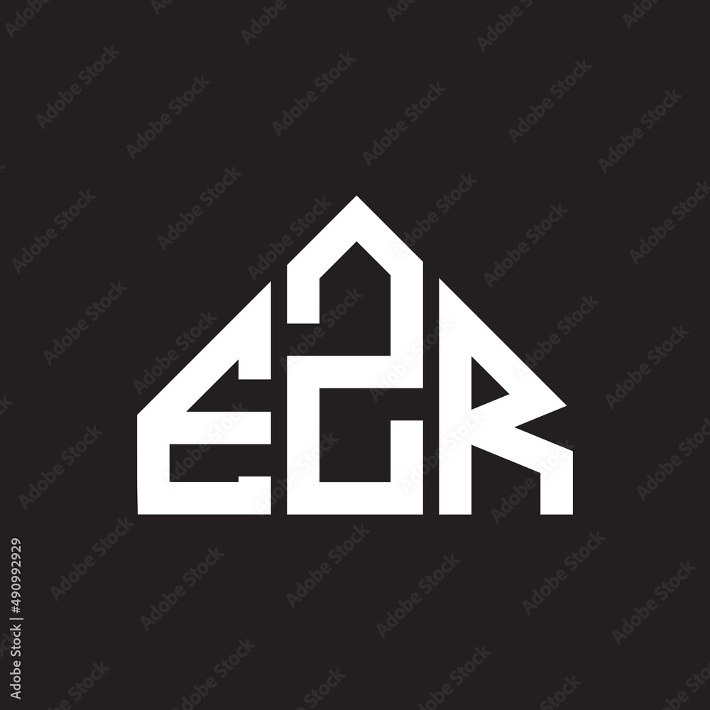 EZR letter logo design on black background. EZR creative initials letter logo concept. EZR letter design. EZR letter logo design on black background. EZR creative initials letter logo concept. EZR letter design.
