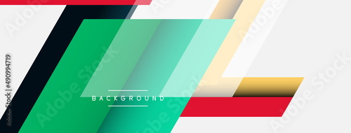 Vector background. Abstract overlapping color lines design with shadow effects. Illustration for wallpaper banner background or landing page