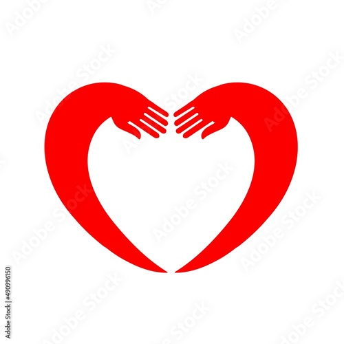 Heart, a symbol of love and Valentines Day. A flat red icon is isolated on a white background. Vector illustration.