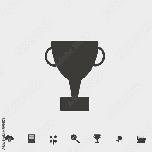 trophy icon vector illustration and symbol for website and graphic design