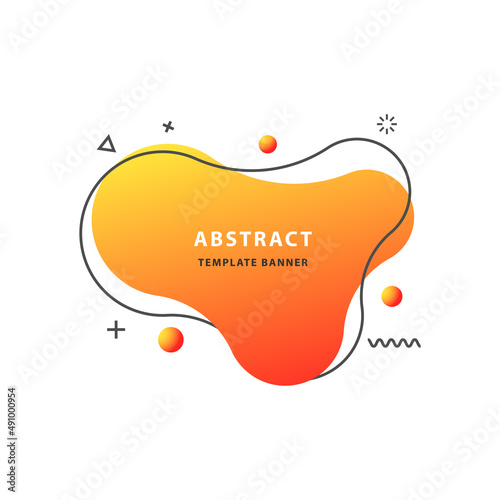 Abstract liquid shape template banner.