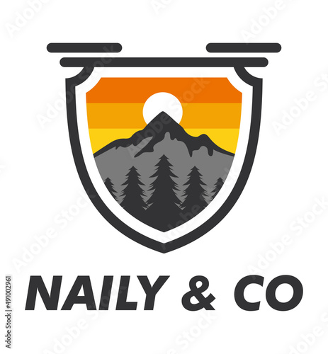 drone logo, drone community logo, drone team logo, drone in mountain logo