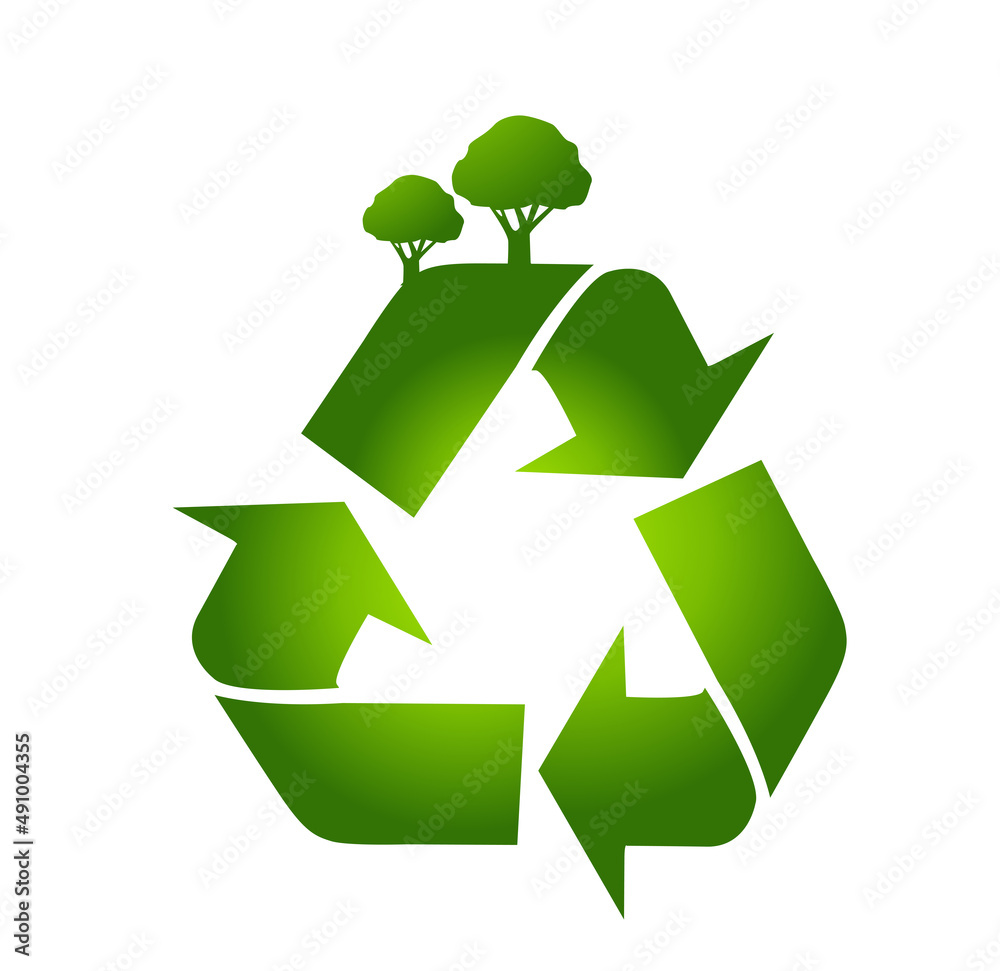 Obraz premium Vector recycle sign illustration