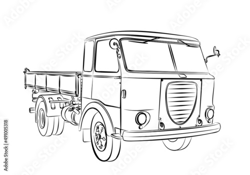 Sketch of the big old truck.