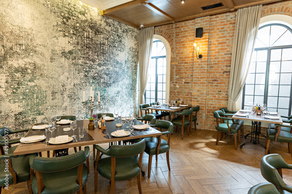 Interior of a modern hotel restaurant