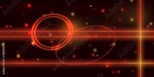 planet in space concept with stars glowing lights background