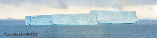 Huge tabular icebergs on the waters off the Antarctic Peninsula, Brown Bluff, Antarctica