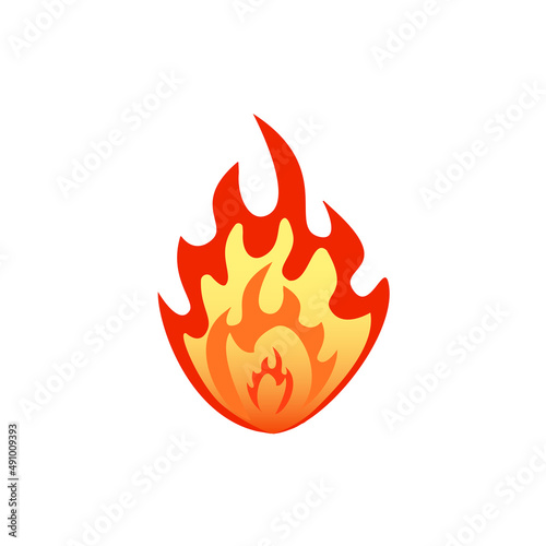 Fire isolate on white background