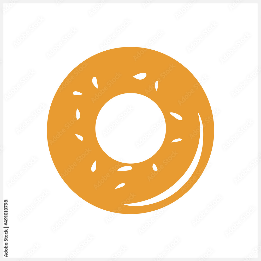 Doodle donut icon isolated. Food sticker. Logo design. Vector stock illustration. EPS 10 Doodle donut icon isolated. Food sticker. Logo design. Vector stock illustration. EPS 10