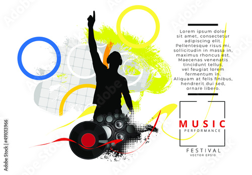 Concert Background Design - easy to edit vector illustration