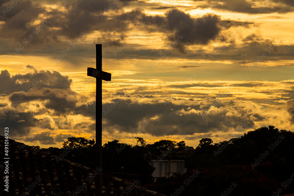 Cross At Sunset
