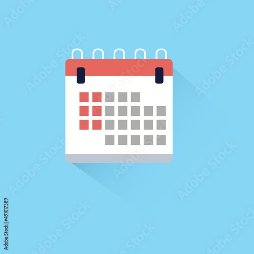 calender, schedule, time, planning vector plat illustration