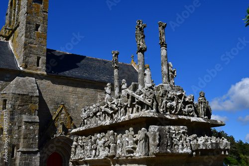 Saint Jean Trolimon; France - may 16 2021 : Tronoen church photo