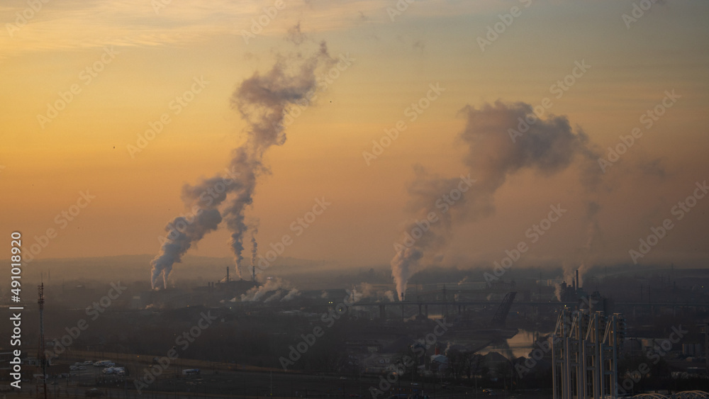 Obraz premium Indsutry on the Horizon - Industrial - Cleveland, Ohio