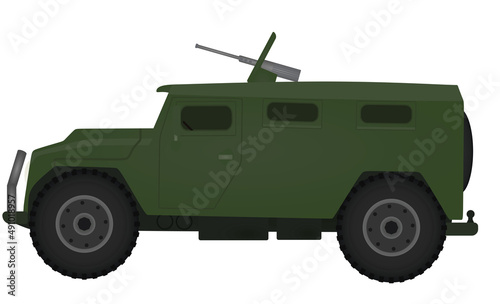 Military armored vehicle. vector illustration