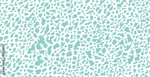 Leopard nahtloses Muster türkis blau