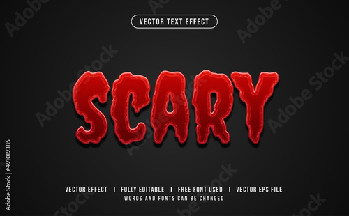 Scary Editable Vector Text Effect.