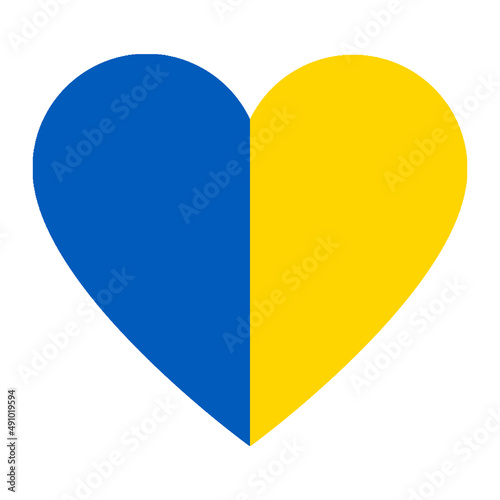Ukraine flag in the shape of a heart