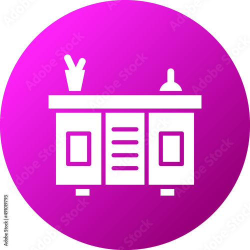 Counter Desk Icon Style