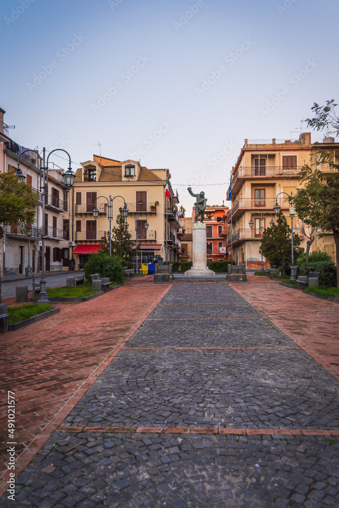 City Centre of Barrafranca, Enna, Sicily, Italy, Europe