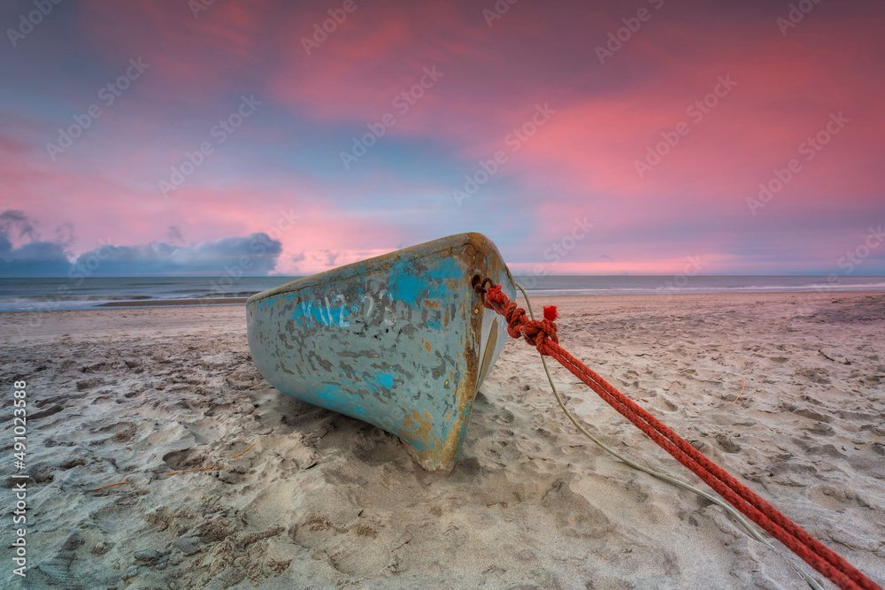 Beautiful beach of the Baltic Sea at sunset in Kuznica, Hel Peninsula. Poland Beautiful beach of the Baltic Sea at sunset in Kuznica, Hel Peninsula. Poland