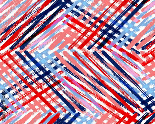 Creative gouache pattern vector design. Brush