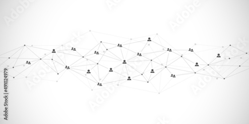 Connecting people and communication concept  social network. Vector illustration
