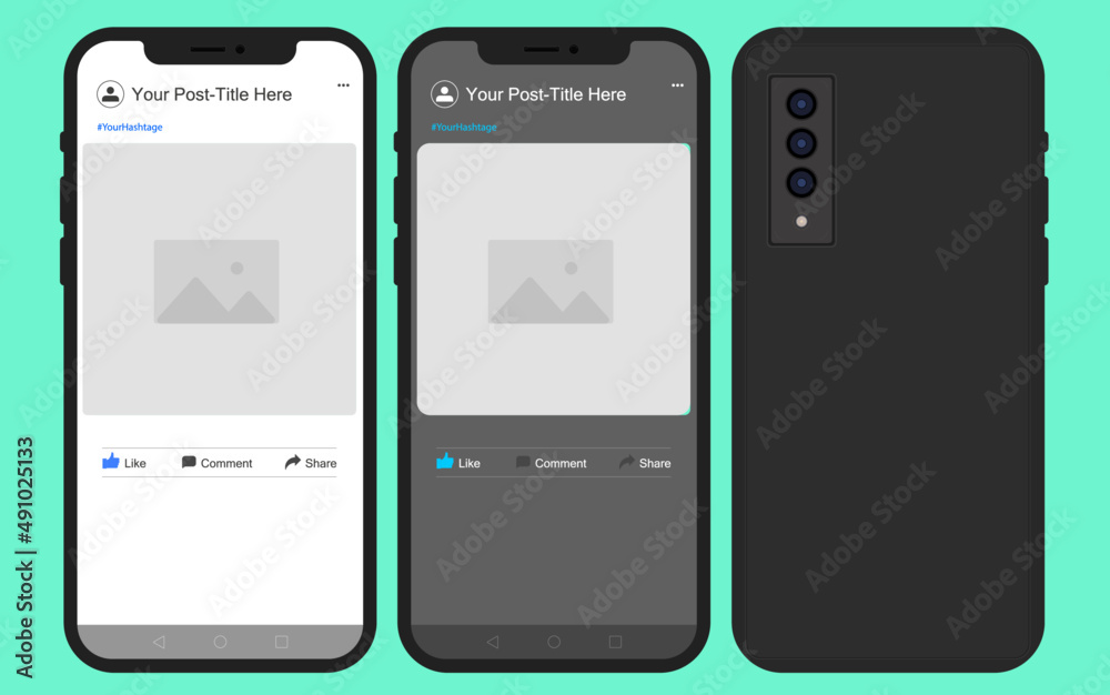 Mobile Phone Mock Up With Light and Dark Mode Mobile Phone Mock Up With Light and Dark Mode