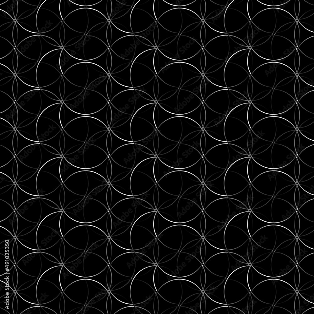 Fototapeta premium abstract panorama circle texture geometric design modern style seamless pattern